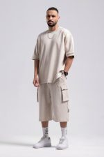 تیشرت برشکا بیسیک سر آستین مچ دار (818) - Image 8